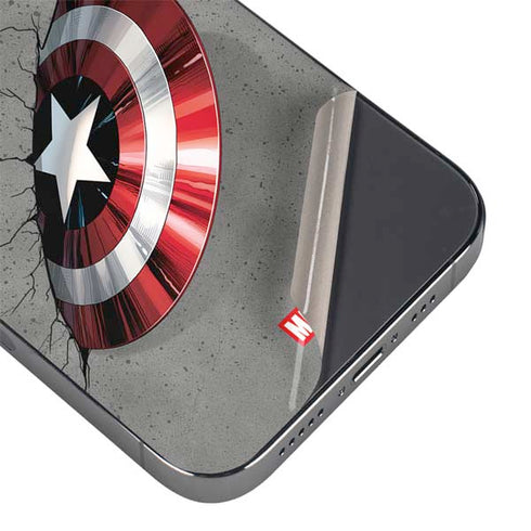 Marvel Captain America Shield Break iPhone 14 Pro Skin